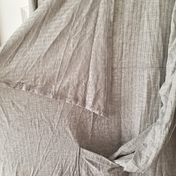 Sz 2x Ribbed Drape Cardigan Gray - Picture 6 of 7